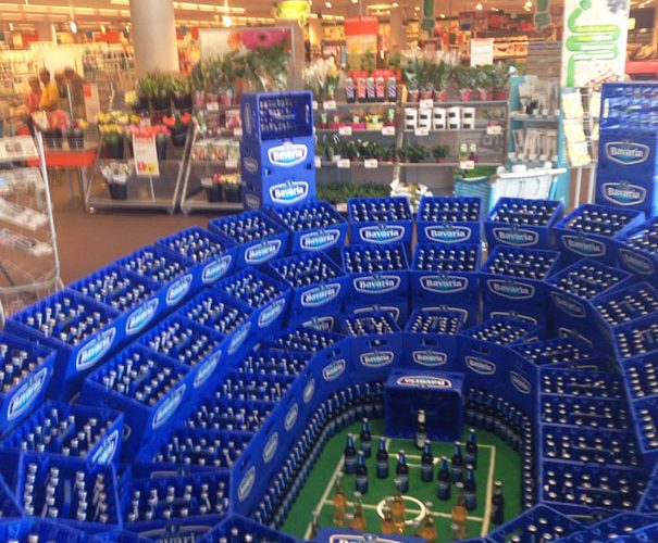 Němečtí nakupující byli při finále MS ve fotbale 2014 vtaženy zajímavou realizací pivovaru Bavaria