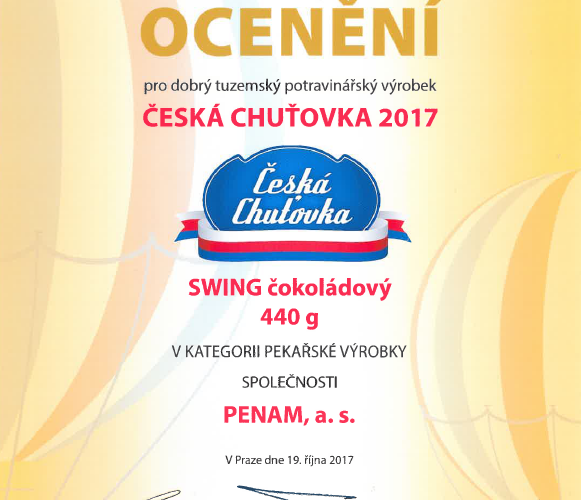 Penam získal čtyři ocenění v soutěži Česká chuťovka 2017
