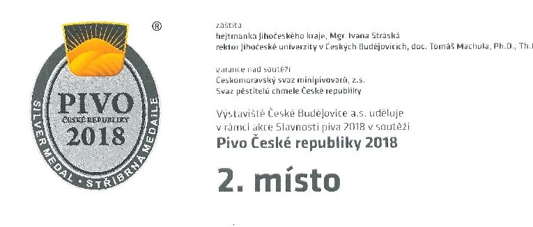 Dvě piva z Budějovického Budvaru získala medaile v soutěži Pivo České republiky 2018