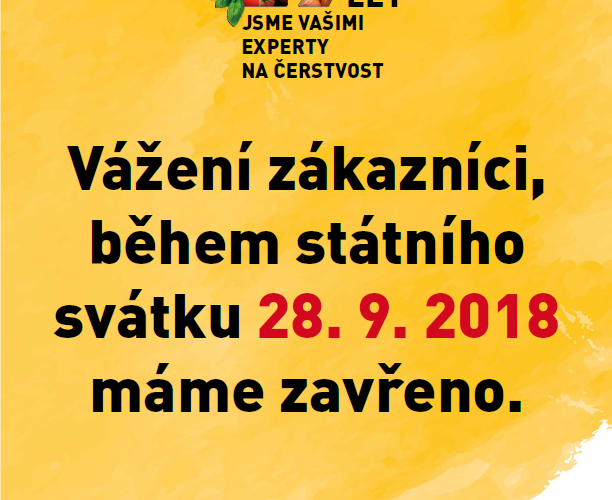 Otevírací doba supermarketů BILLA 28. září 2018