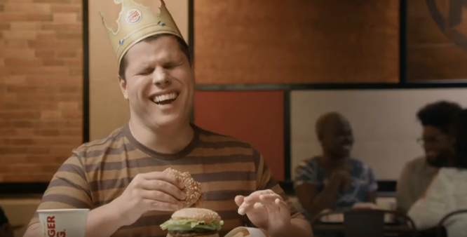 Brazilský Burger King spustil reklamu se slepým hercem