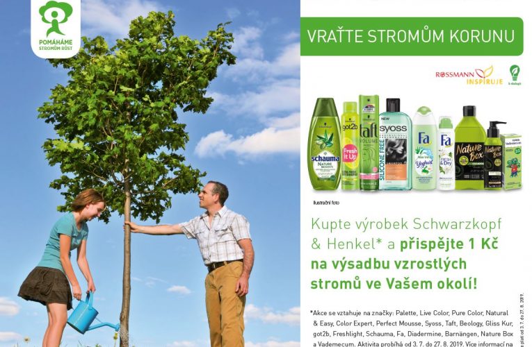 Česká republika se již počtvrté zazelená stromy díky  spolupráci společností ROSSMANN a Henkel