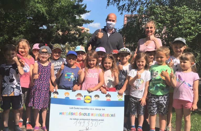 MŠ Horolezecká v pražské Hostivaři získala od Lidlu  149 350 korun