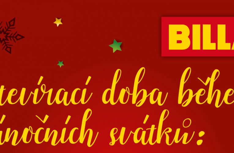 Otevírací doba supermarketů BILLA o vánočních svátcích 2020