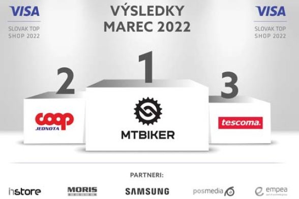 Vítězem Visa Slovak Top Shop 3/2022 je MTBIKER v Bratislavě