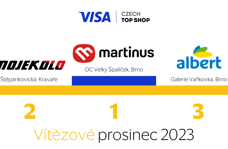 První česká pobočka knihkupectví Martinus na prvním místě v prosincovém kole Visa Czech Top Shop