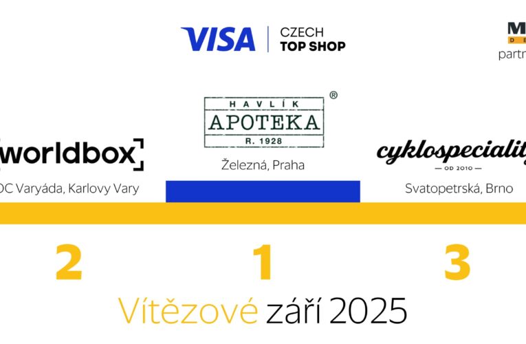 Vítězné prodejny zářijového kola Visa Czech Top Shop